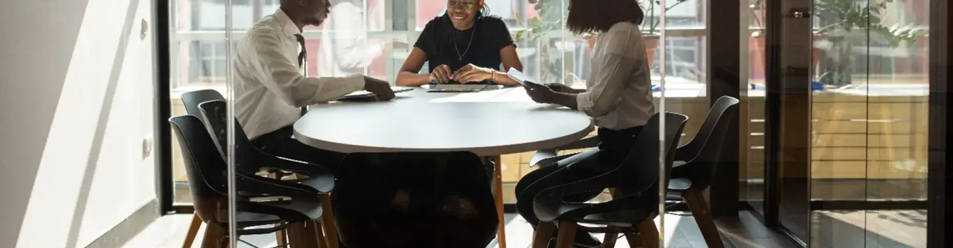 People sitting around a table